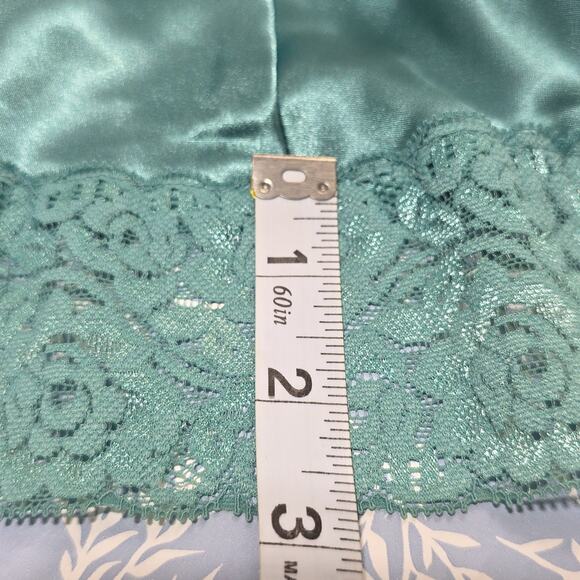 Women Sz M Green Lace Detail Tank Top 90s Y2K Fairy Retro Preppy Feminine V-Neck - Picture 8 of 10